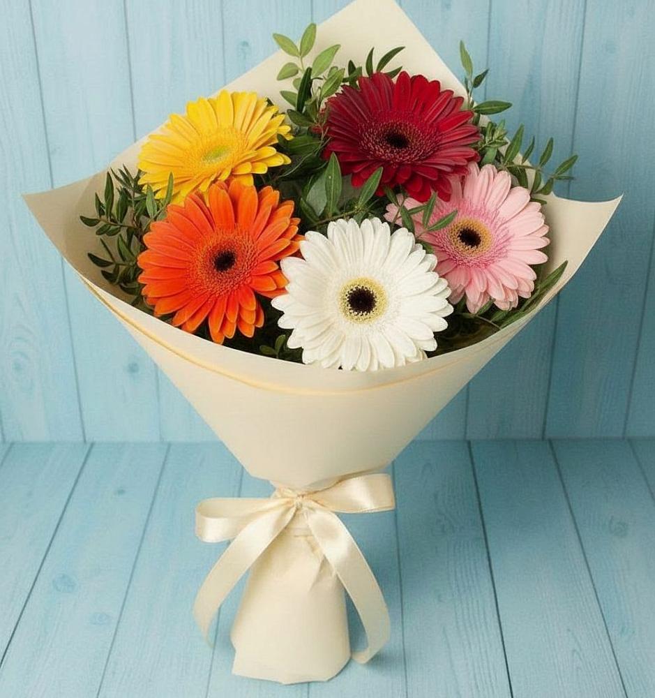 Букет цветов из: Герберы в Масловский