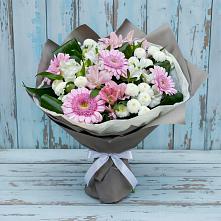 Букет цветов из:  Герберы, Альстромерии и Хризантемы #REPLACE_PRED# Масловский