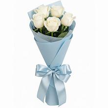 Букет 5 Белых роз Проуд в Масловский