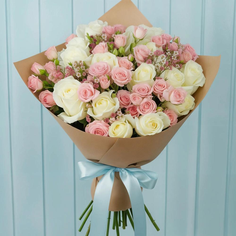 Букет цветов из: Розы в Масловский