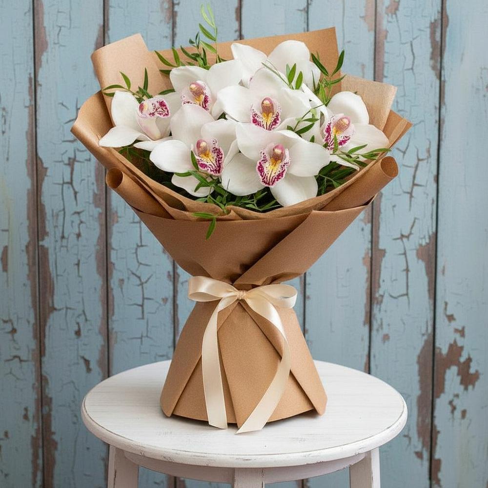 Букет цветов из: Орхидеи и Розы в Масловский