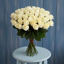 Букет 51 Белая роза Эдлесс Лав в Масловский