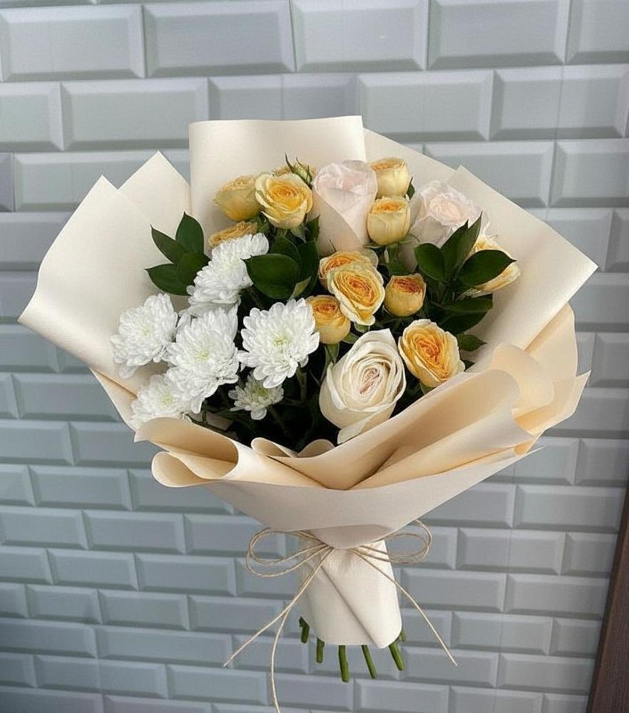 Букет цветов из: Розы и Хризантемы в Масловский