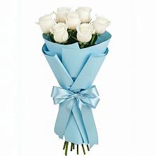 Букет 7 белых роз Проуд в Масловский