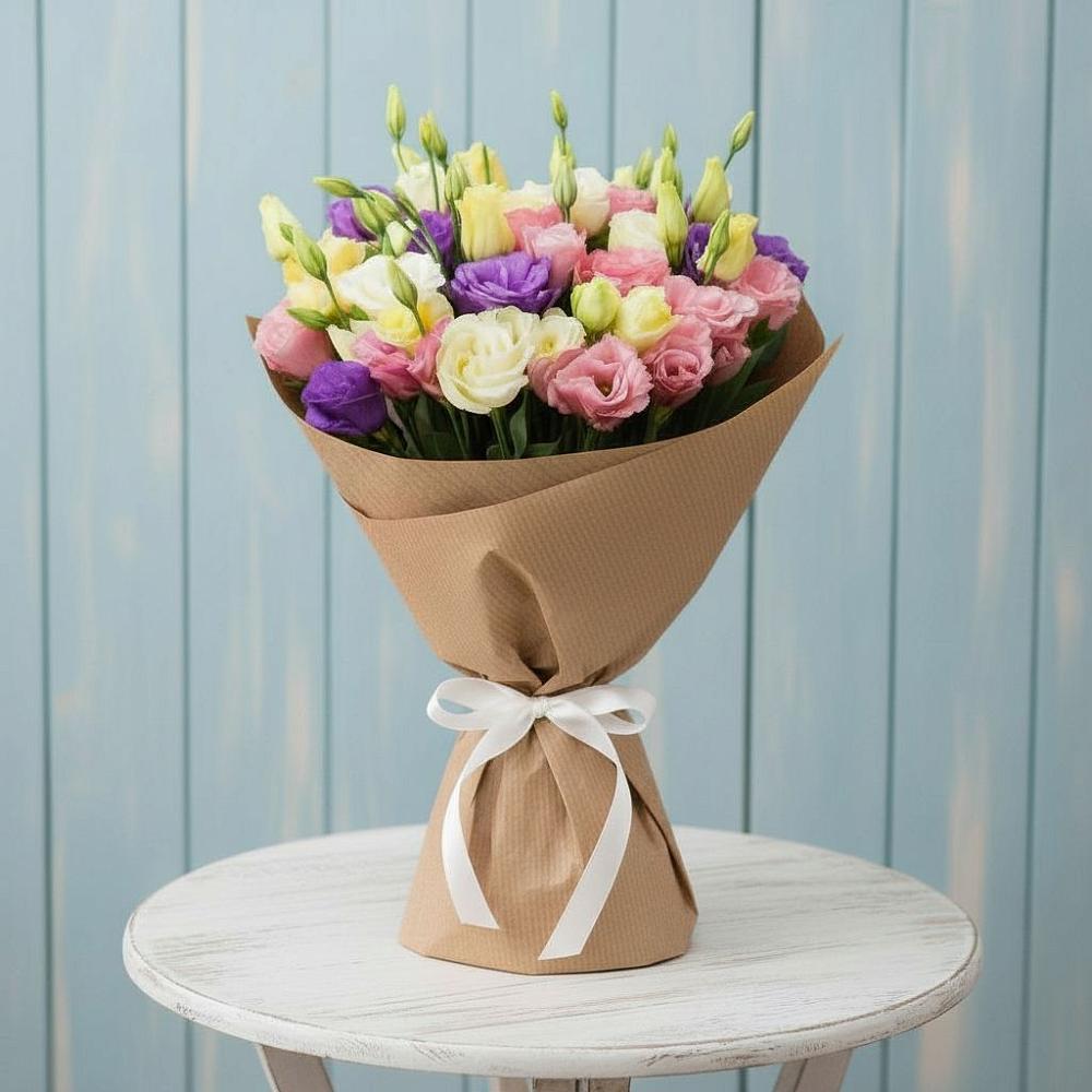 Букет цветов из: Лизиантусы в Масловский