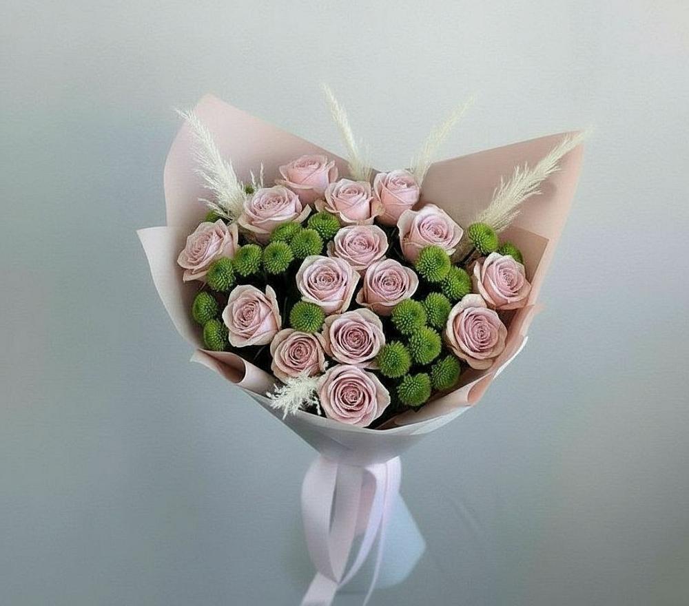 Букет цветов из: Розы и Хризантемы в Масловский