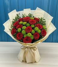 Букет цветов из:  Розы и Хризантемы #REPLACE_PRED# Масловский