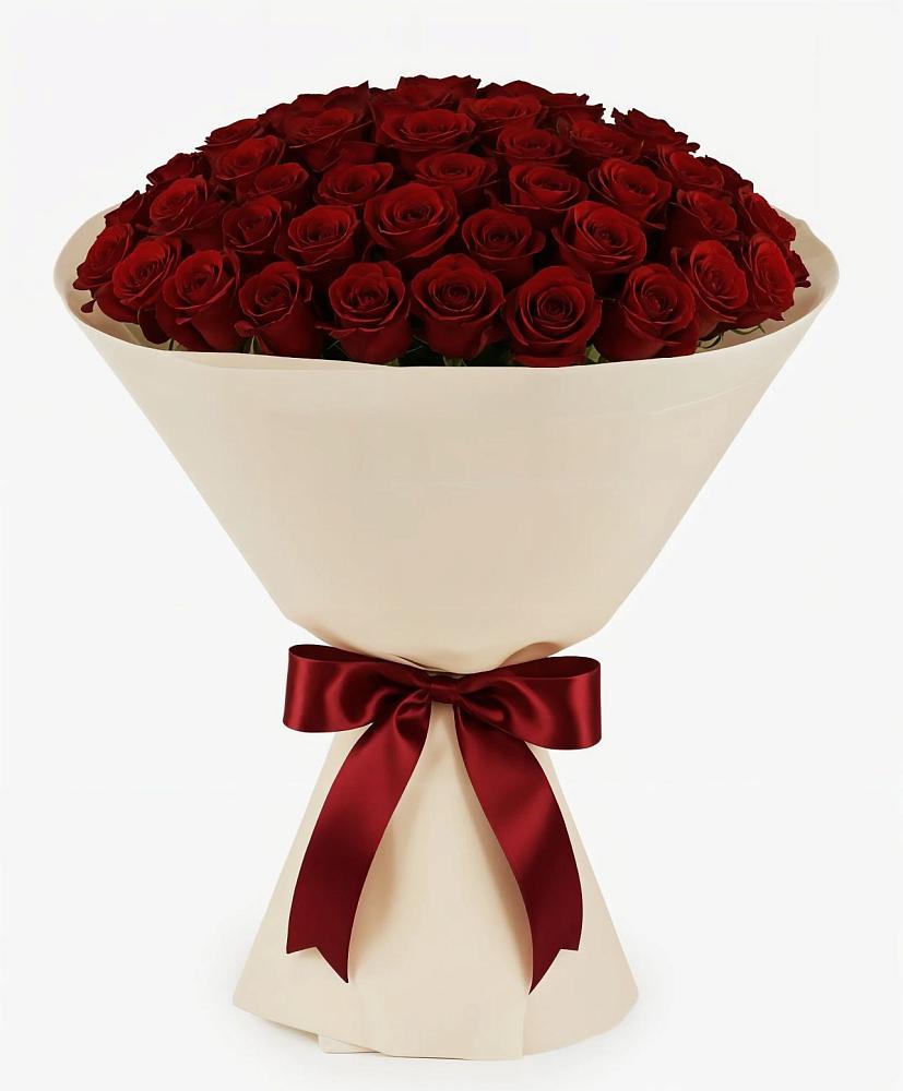 Букет 101 Бордовая роза Блэк Бакарра в Масловский