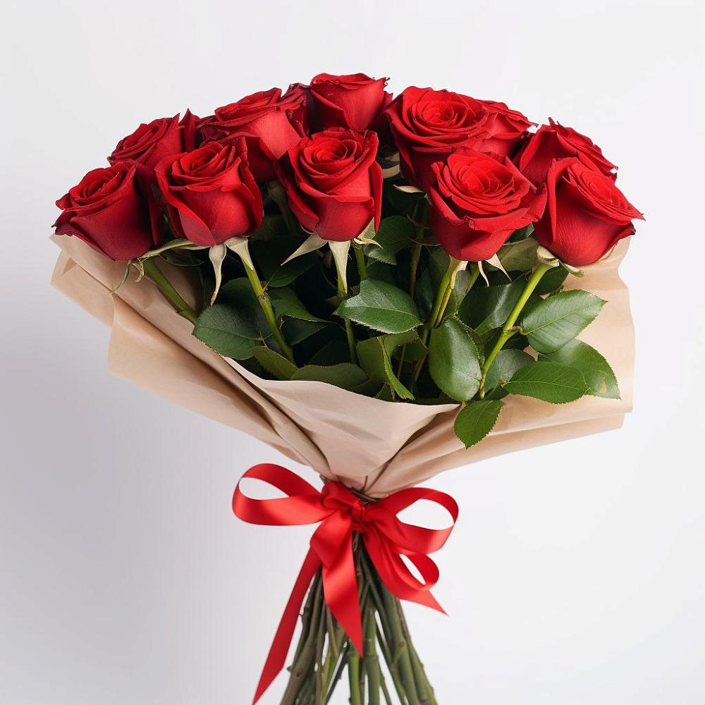 Букет 11 Красных роз Эдлесс Лав в Масловский